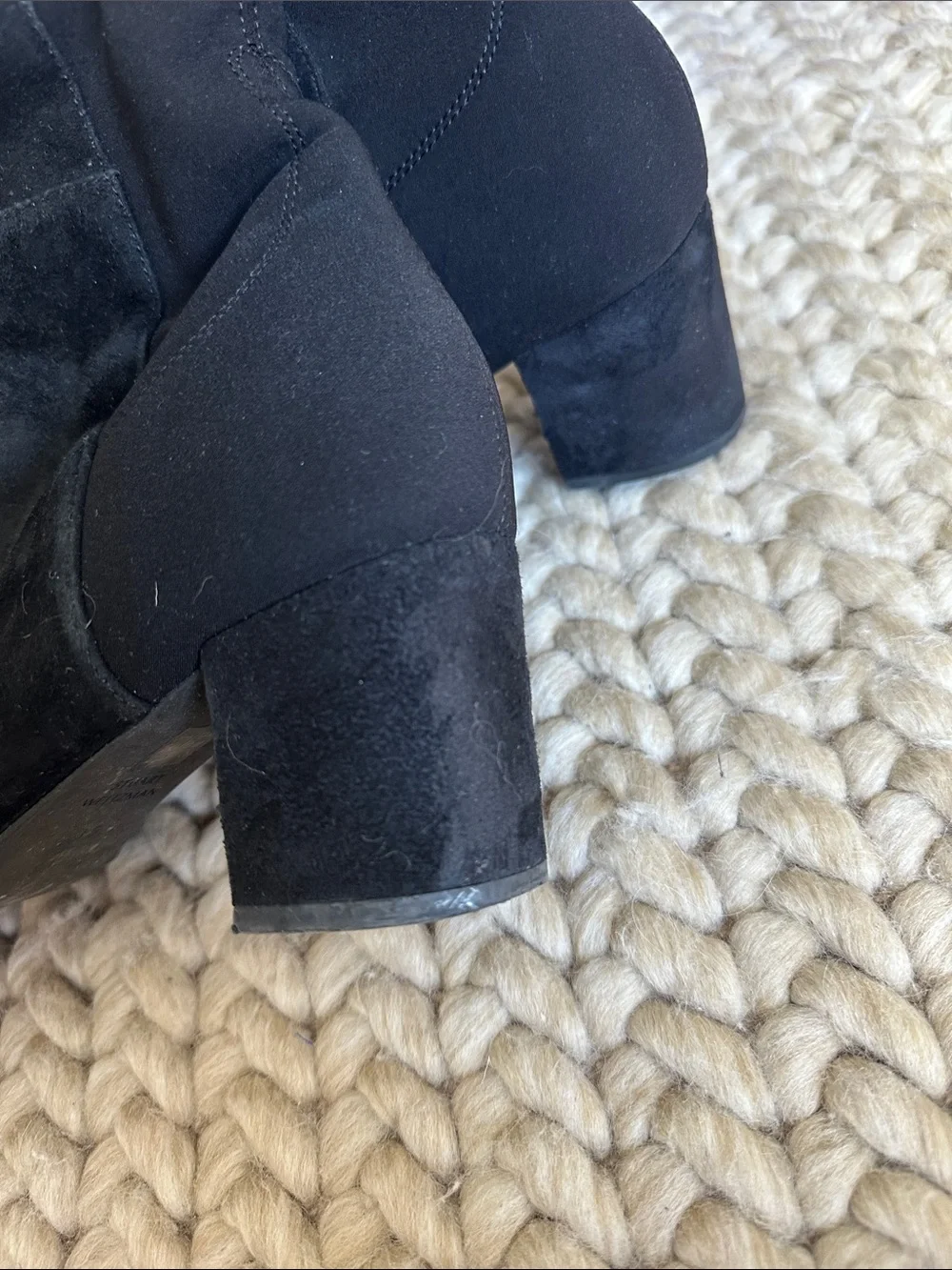Stuart Weitzman Black Suede Over-The-Knee Boots